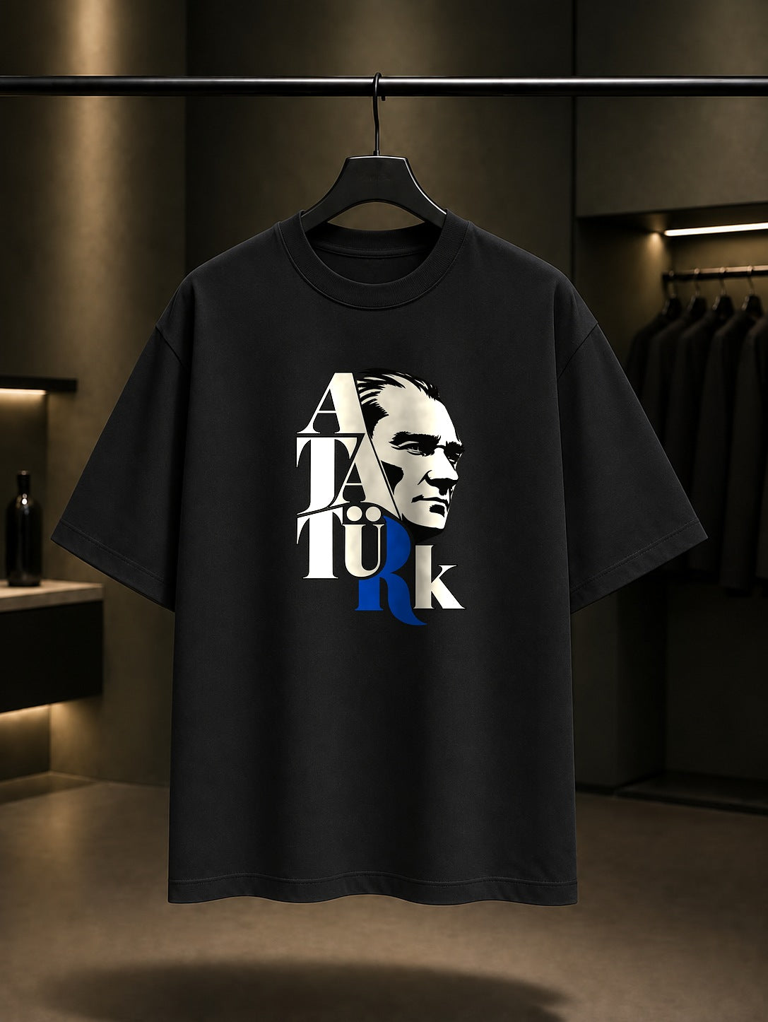 Typeface Portrait Baskılı Unisex %100 Pamuk Tişört