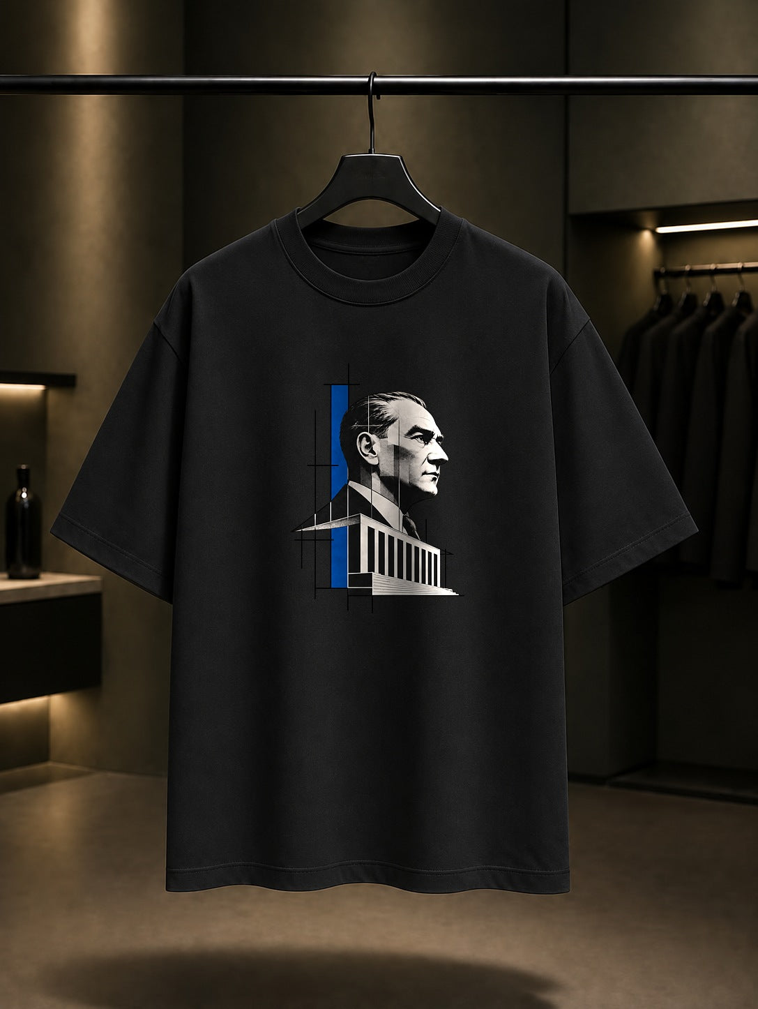 Architectural Face Baskılı Unisex %100 Pamuk Tişört