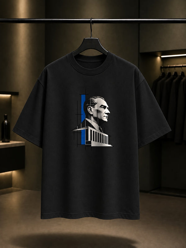 Architectural Face Baskılı Unisex %100 Pamuk Tişört