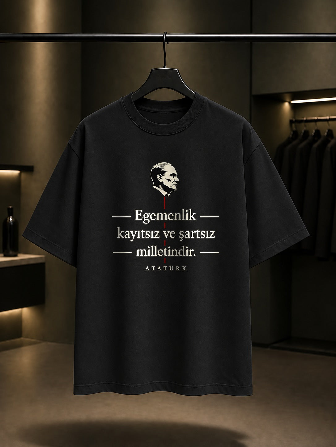 Sovereignty Grid Baskılı Unisex %100 Pamuk Tişört