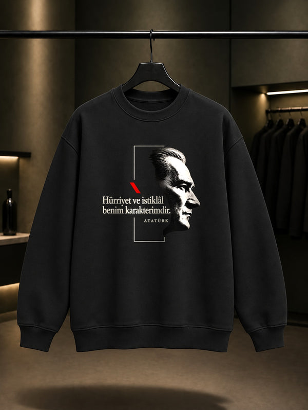 Freedom Break Baskılı Unisex %100 Pamuk Sweatshirt