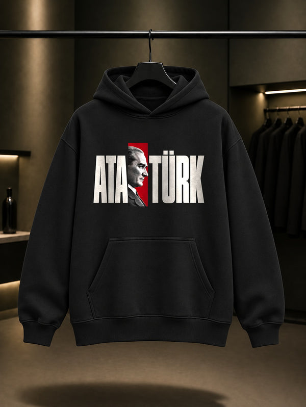 Name Aperture Baskılı Unisex %100 Pamuk Kapüşonlu Sweatshirt