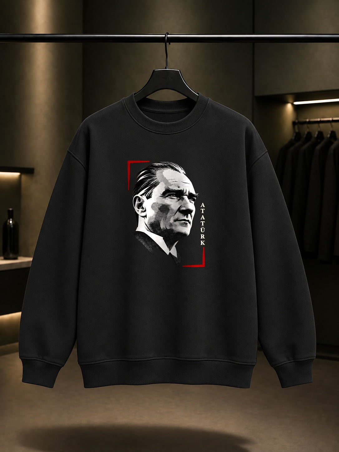 Light Window Baskılı Unisex %100 Pamuk Sweatshirt