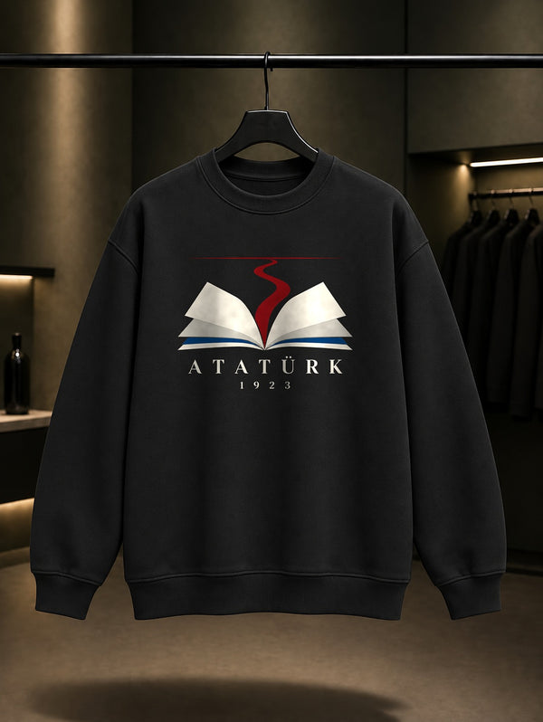 Page To Future Baskılı Unisex %100 Pamuk Sweatshirt