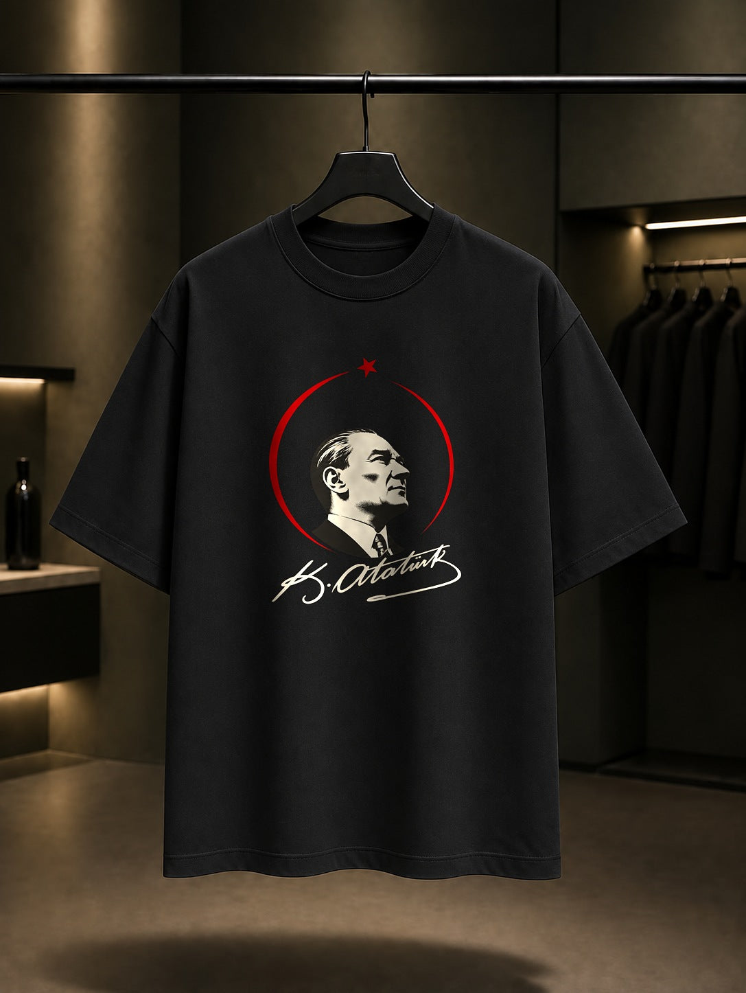 Crescent Orbit Baskılı Unisex %100 Pamuk Tişört