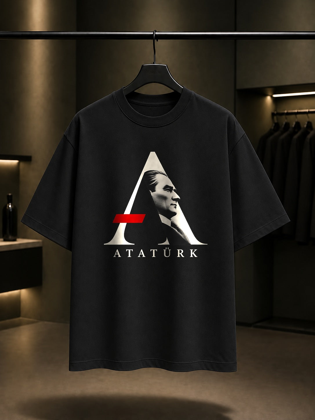 Monogram Cut Baskılı Unisex %100 Pamuk Tişört