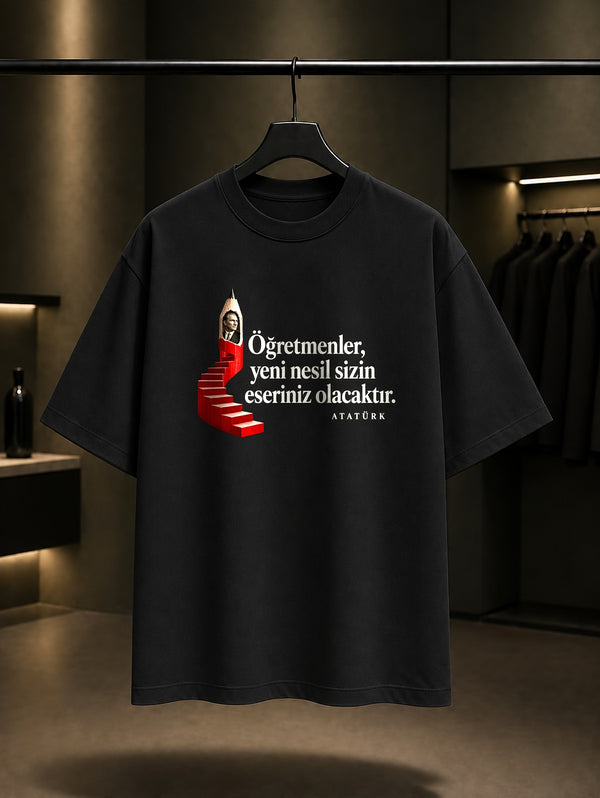 Teachers Pencil Baskılı Unisex %100 Pamuk Tişört