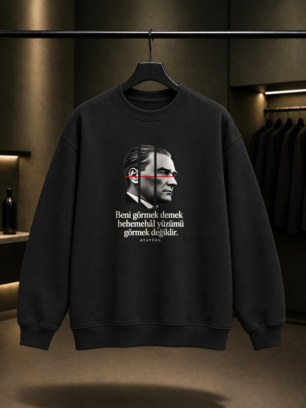 Ideas Beyond Baskılı Unisex %100 Pamuk Sweatshirt