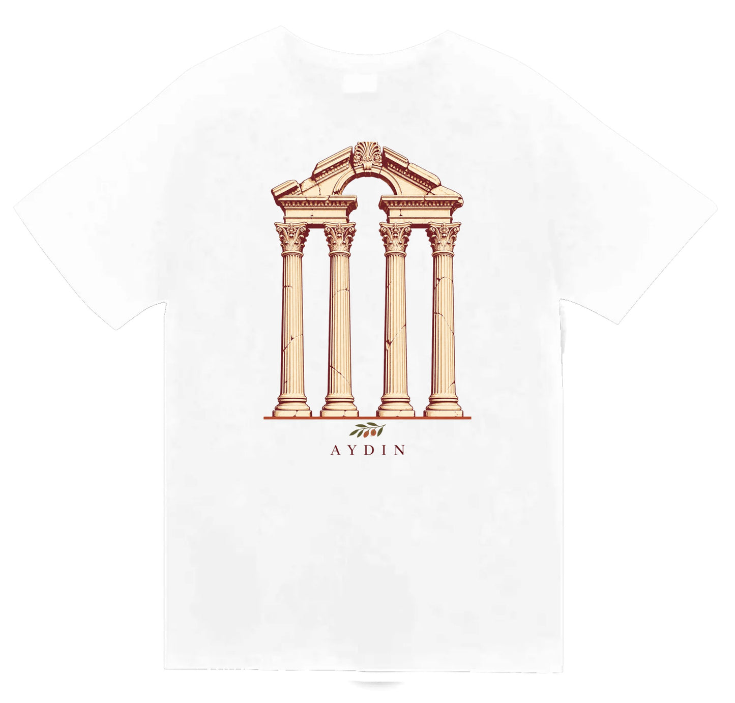 Aydın Afrodisias baskılı beyaz t-shirt