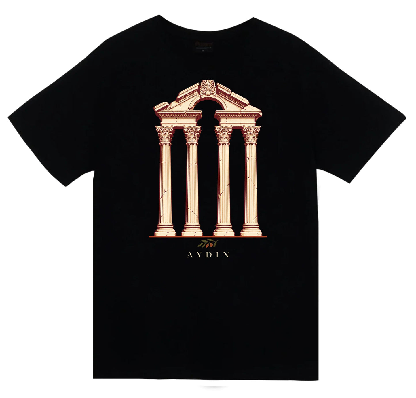 Aydın Afrodisias baskılı siyah t-shirt