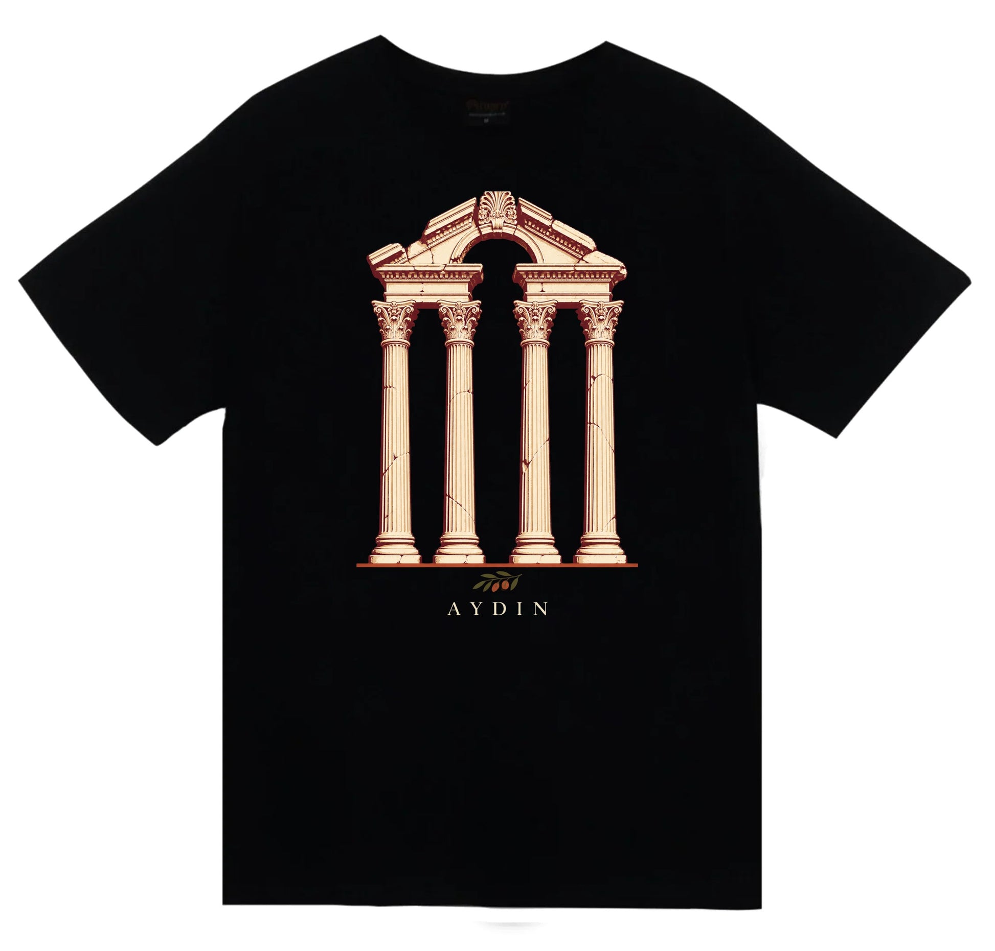 Aydın Afrodisias baskılı siyah t-shirt