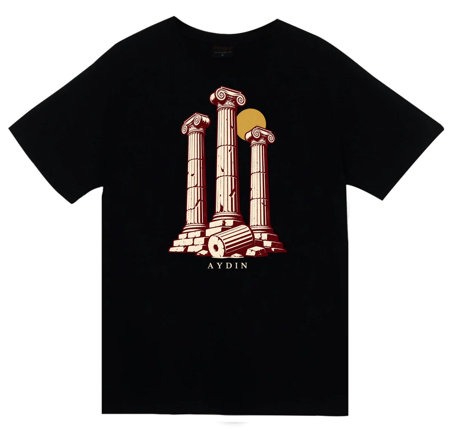 Aydın Didyma Apollon Tapınağı baskılı siyah t-shirt