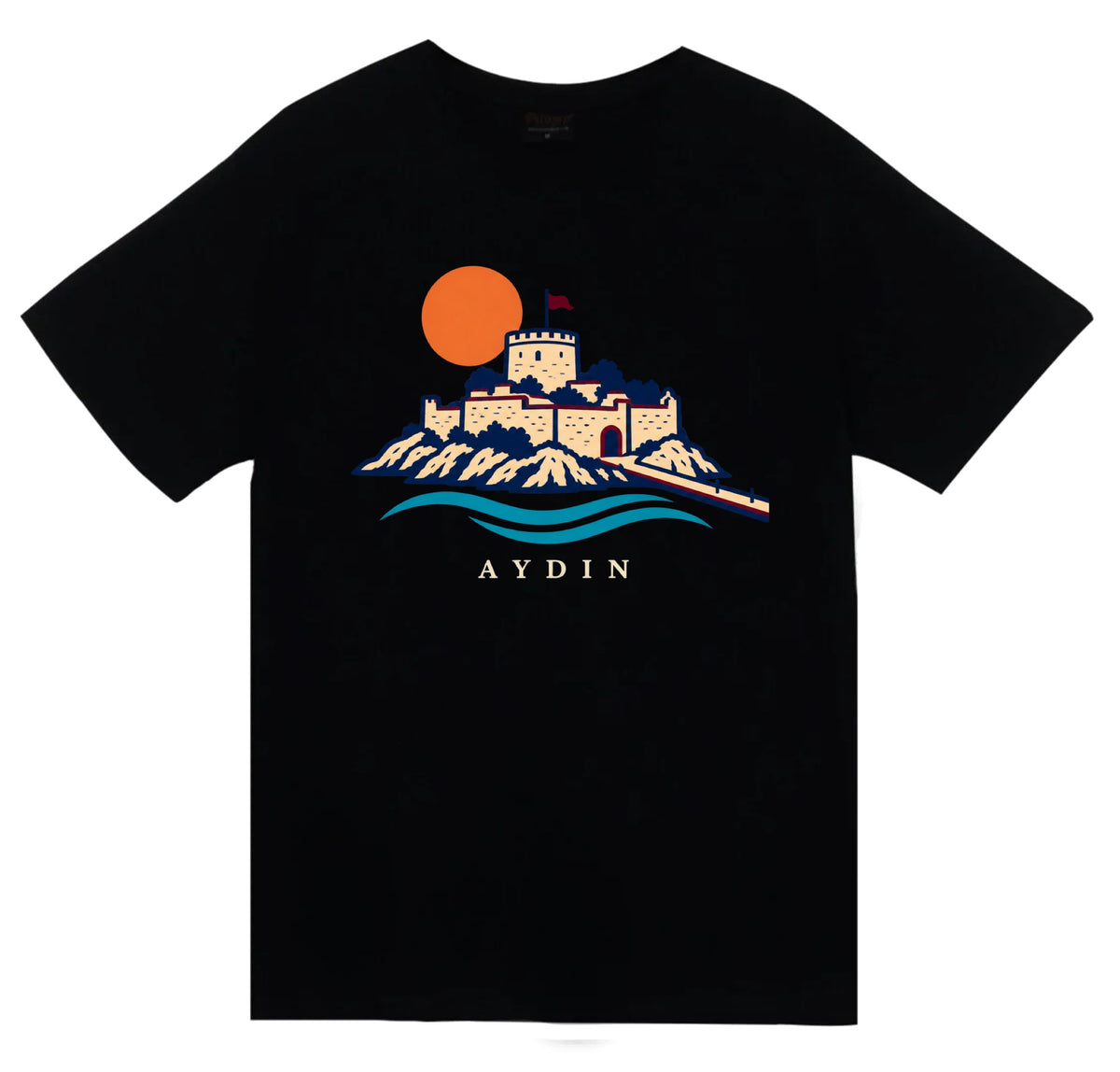 Aydın Güvercinada baskılı siyah t-shirt