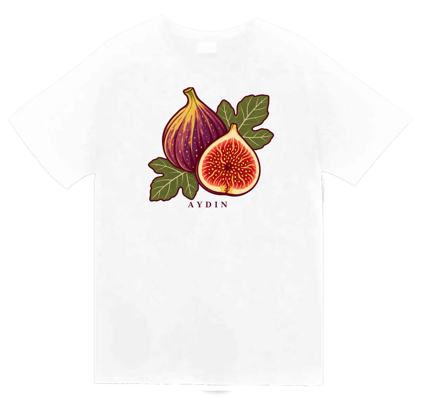 Aydın İnciri baskılı beyaz t-shirt