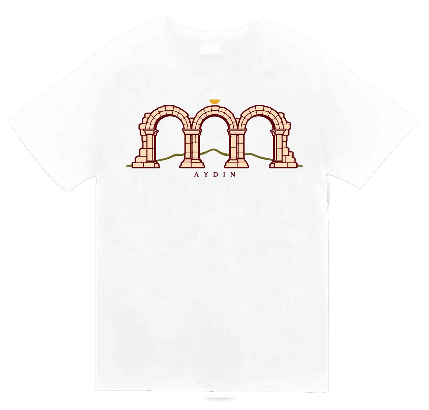 Aydın Tralleis Üç Gözler baskılı beyaz t-shirt