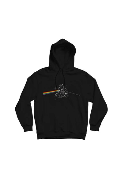 Pink Floyd The Dark Side of baskılı siyah kapüşonlu sweatshirt
