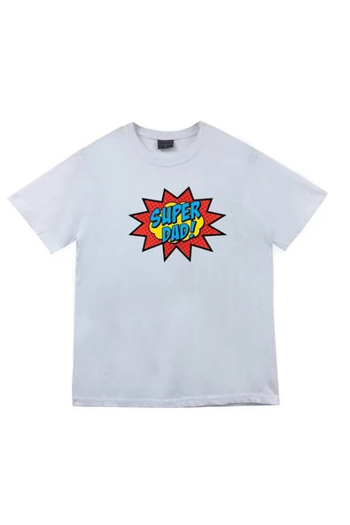fame-stoned  Unisex Beyaz Super Dad T-Shirt