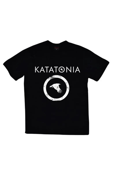 fame-stoned  Katatonia Baskılı Unisex %100 Pamuk Siyah T-shirt