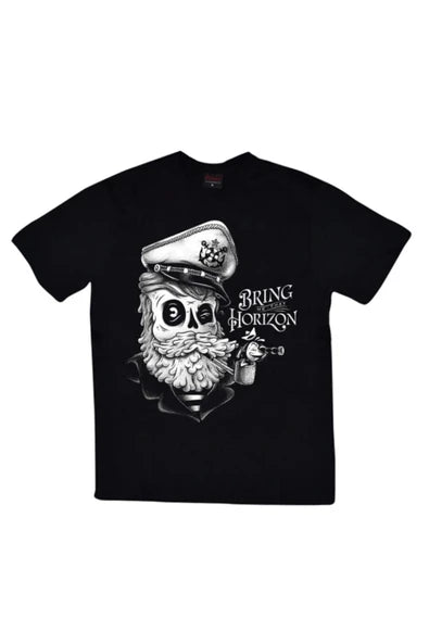 fame-stoned  Bring Me The Horizon Baskılı Unisex %100 Pamuk Siyah T-shirt