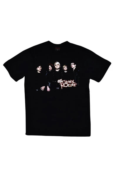 fame-stoned My Chemical Romance Baskılı Unisex %100 Pamuk Siyah T-shirt