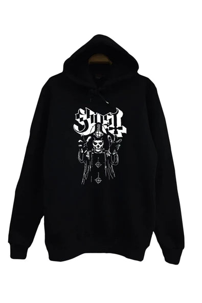 fame-stoned Erkek Çocuk Siyah Ghost Baskılı Sweatshirt