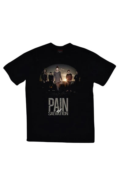 Pain Of Salvation Fotoğrafı ve logo baskılı siyah tişört