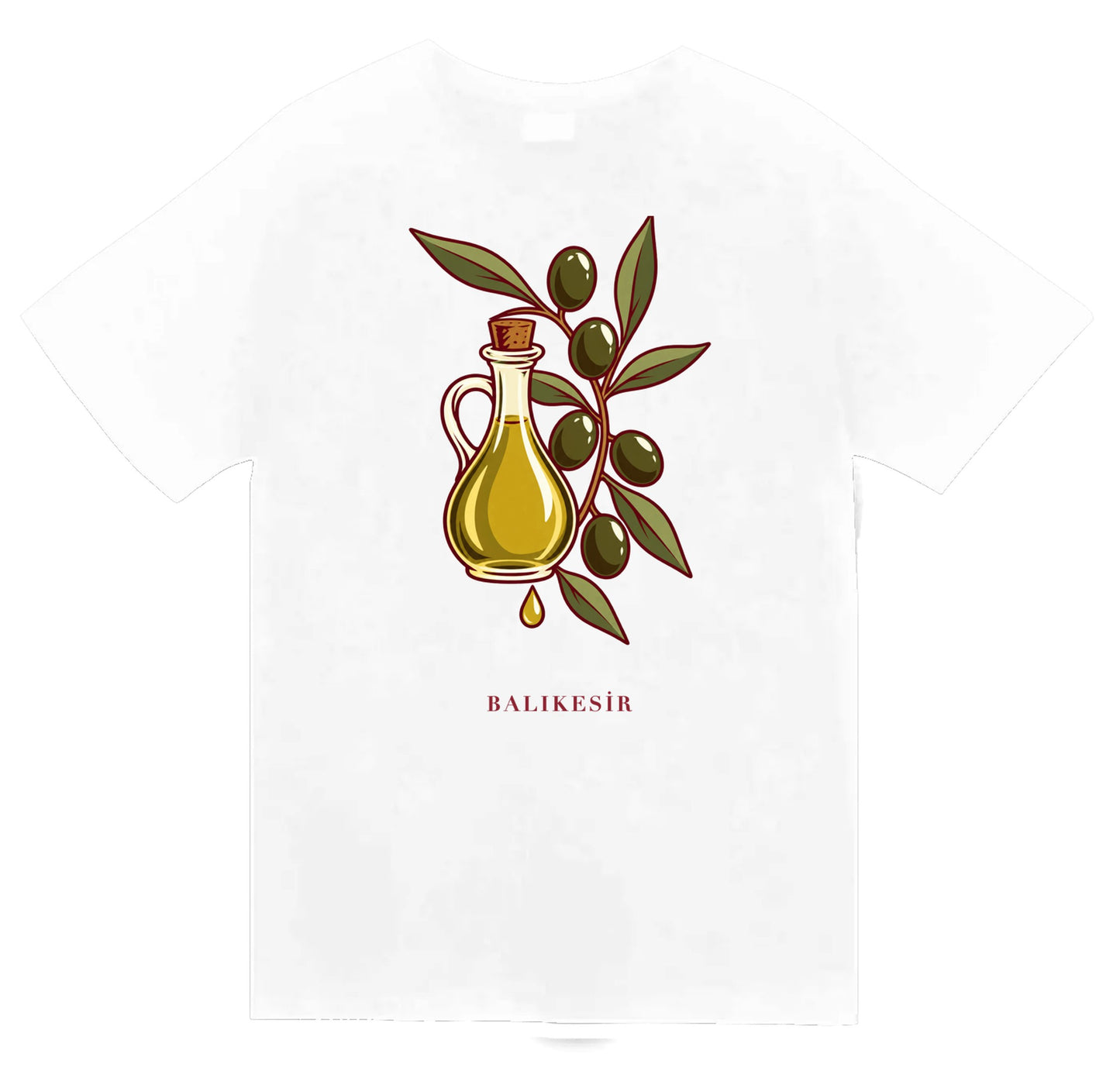 Balıkesir Zeytinyağı baskılı beyaz t-shirt
