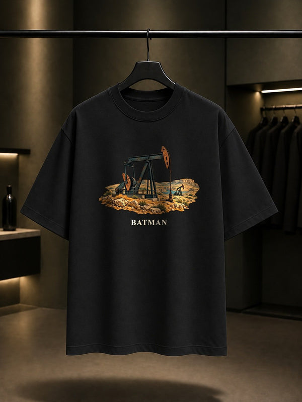 Batman Raman Petrol baskılı siyah t-shirt