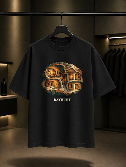 Bayburt Aydıntepe baskılı siyah t-shirt