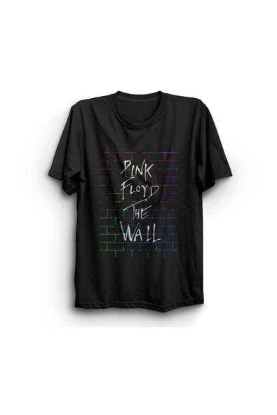 fame-stoned  Pink Floyd Baskılı Unisex %100 Pamuk Siyah T-shirt