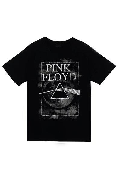 fame-stoned  Pink Floyd Baskılı Unisex %100 Pamuk Siyah T-shirt