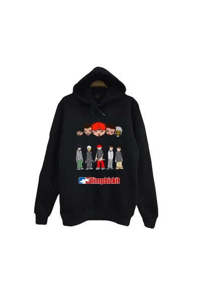 fame-stoned Limp Bizkit Baskılı Unisex %100 Pamuk Kapüşonlu Sweatshirt