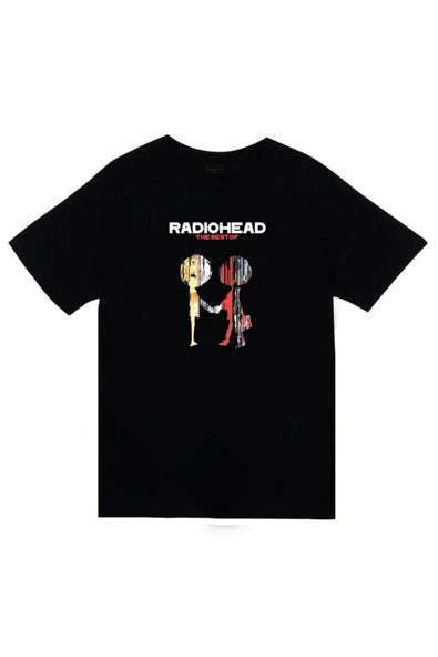 fame-stoned  Radiohead Baskılı Unisex %100 Pamuk Siyah T-shirt