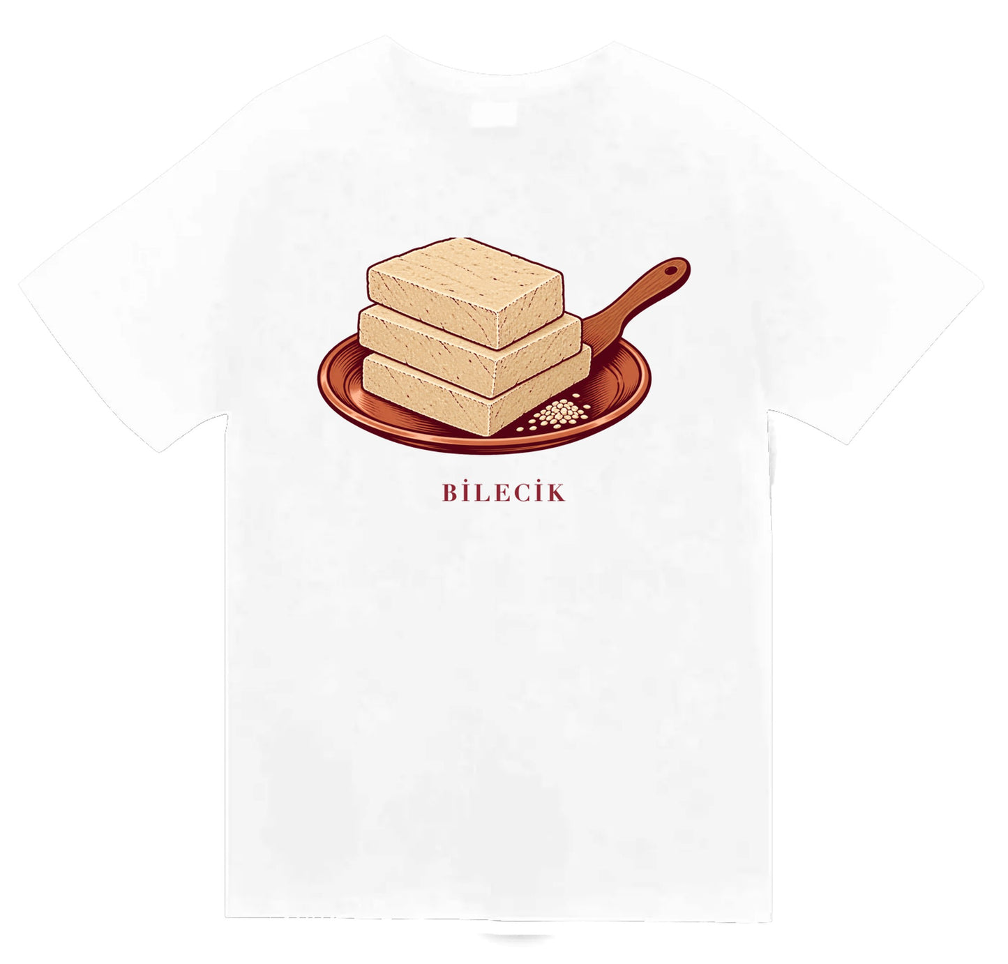 Bilecik Pazaryeri Helvası baskılı beyaz t-shirt