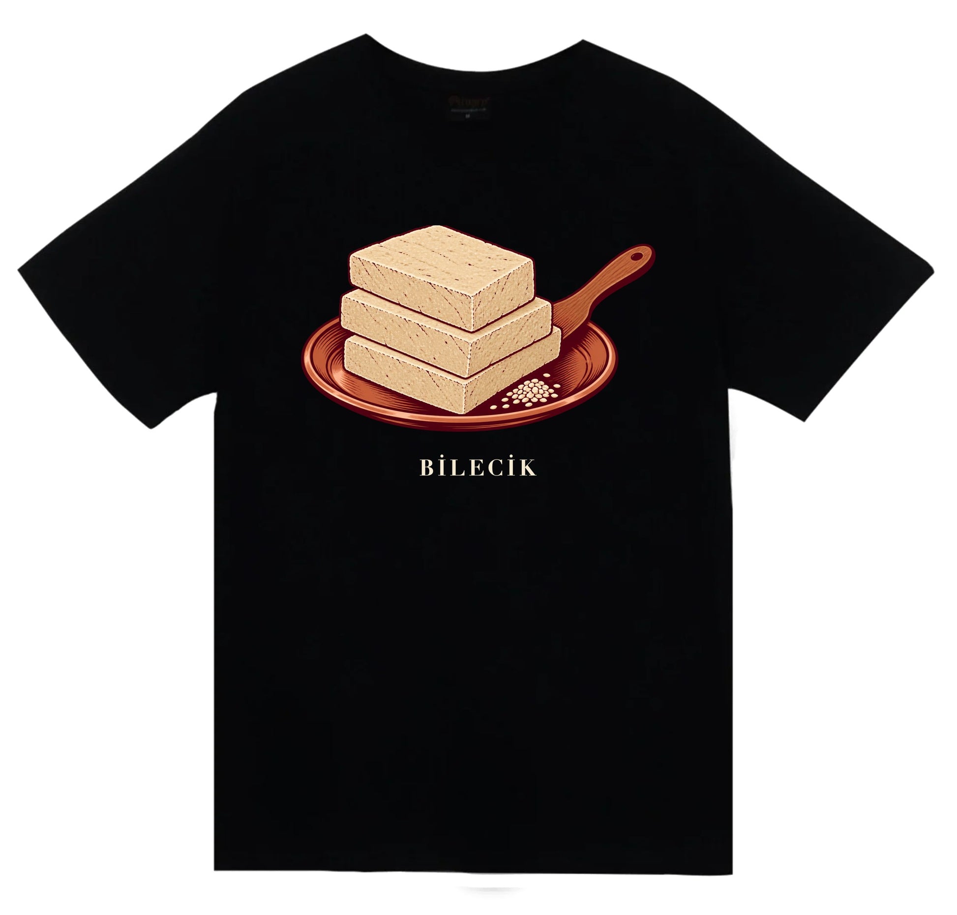 Bilecik Pazaryeri Helvası baskılı siyah t-shirt