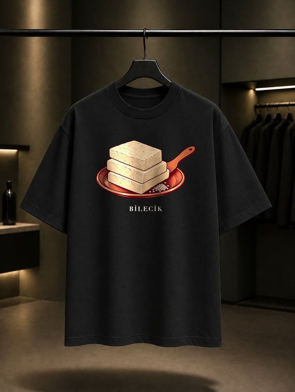 Bilecik Pazaryeri Helvası baskılı siyah t-shirt