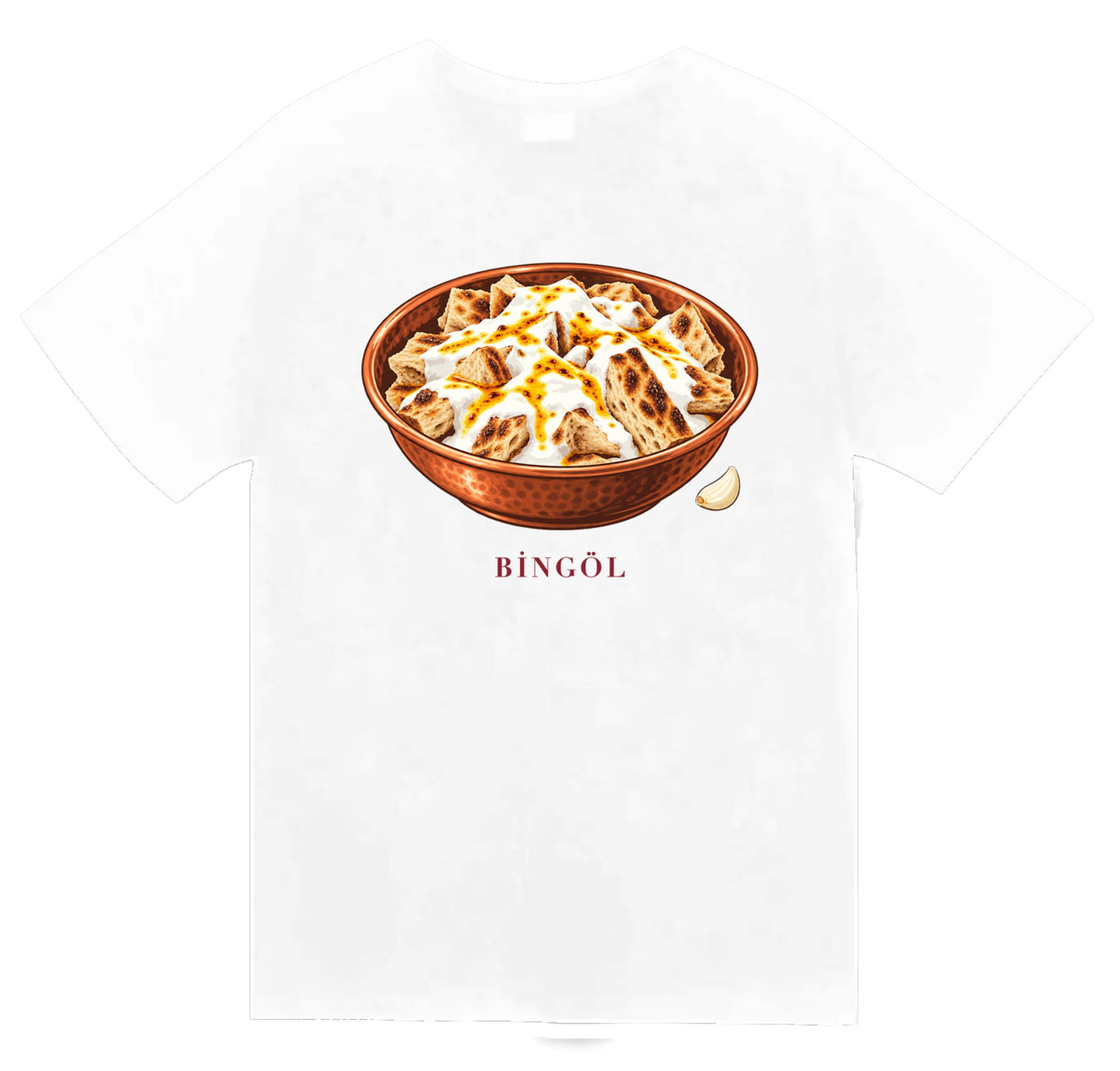 Bingöl Keldoş baskılı beyaz t-shirt
