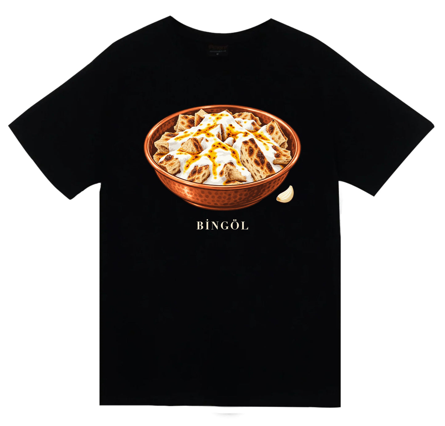 Bingöl Keldoş baskılı siyah t-shirt