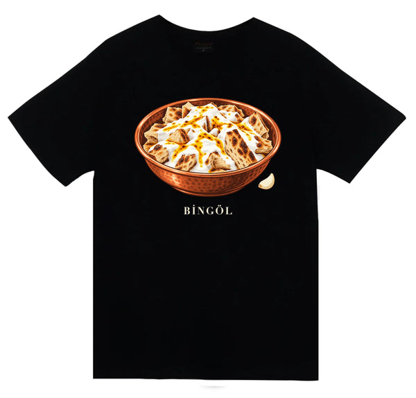 Bingöl Keldoş baskılı siyah t-shirt