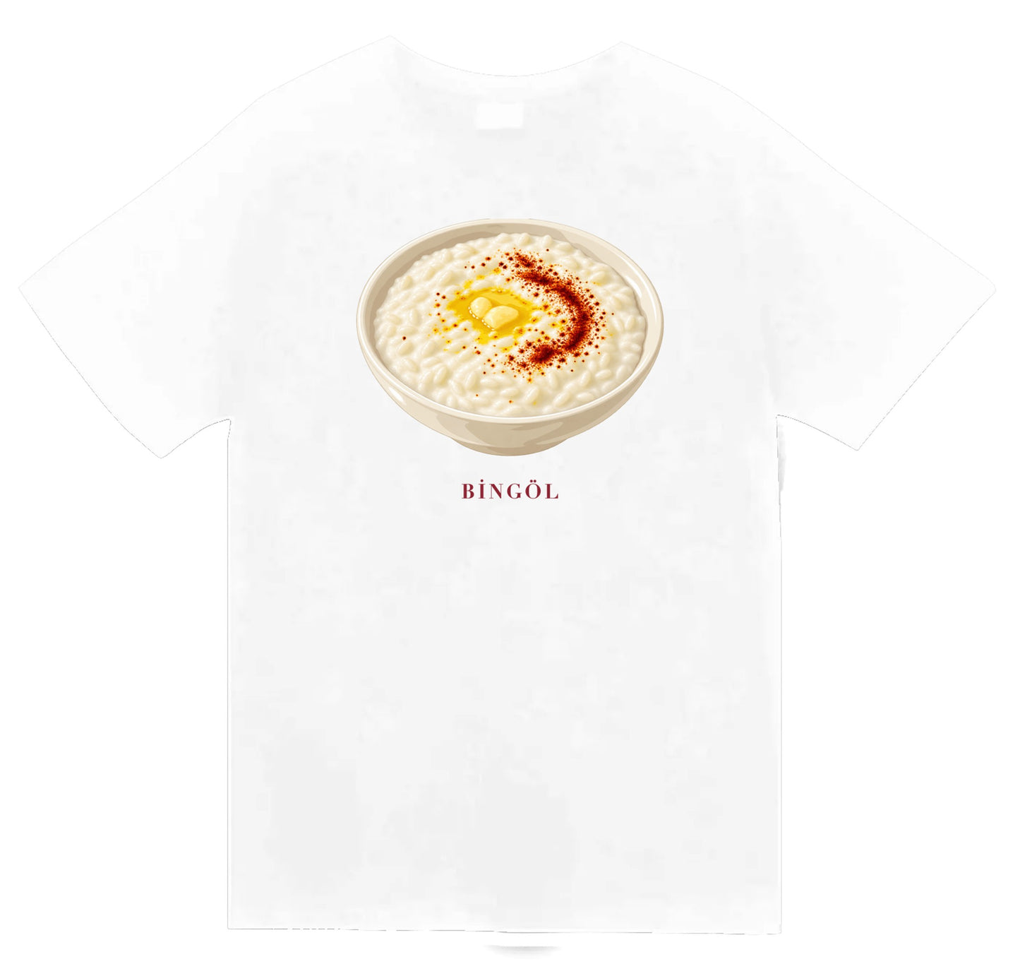Bingöl Mastuva baskılı beyaz t-shirt