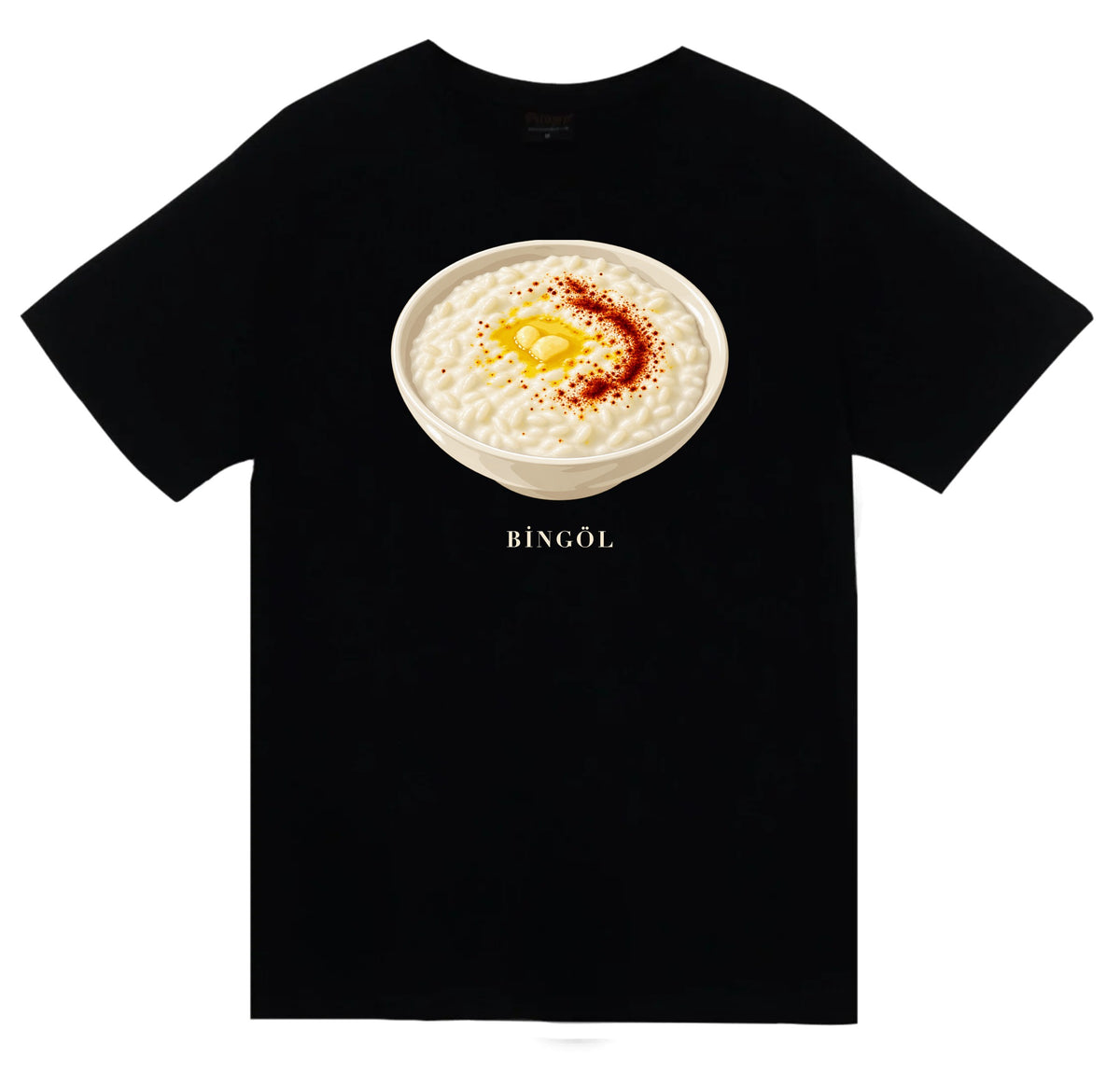 Bingöl Mastuva baskılı siyah t-shirt
