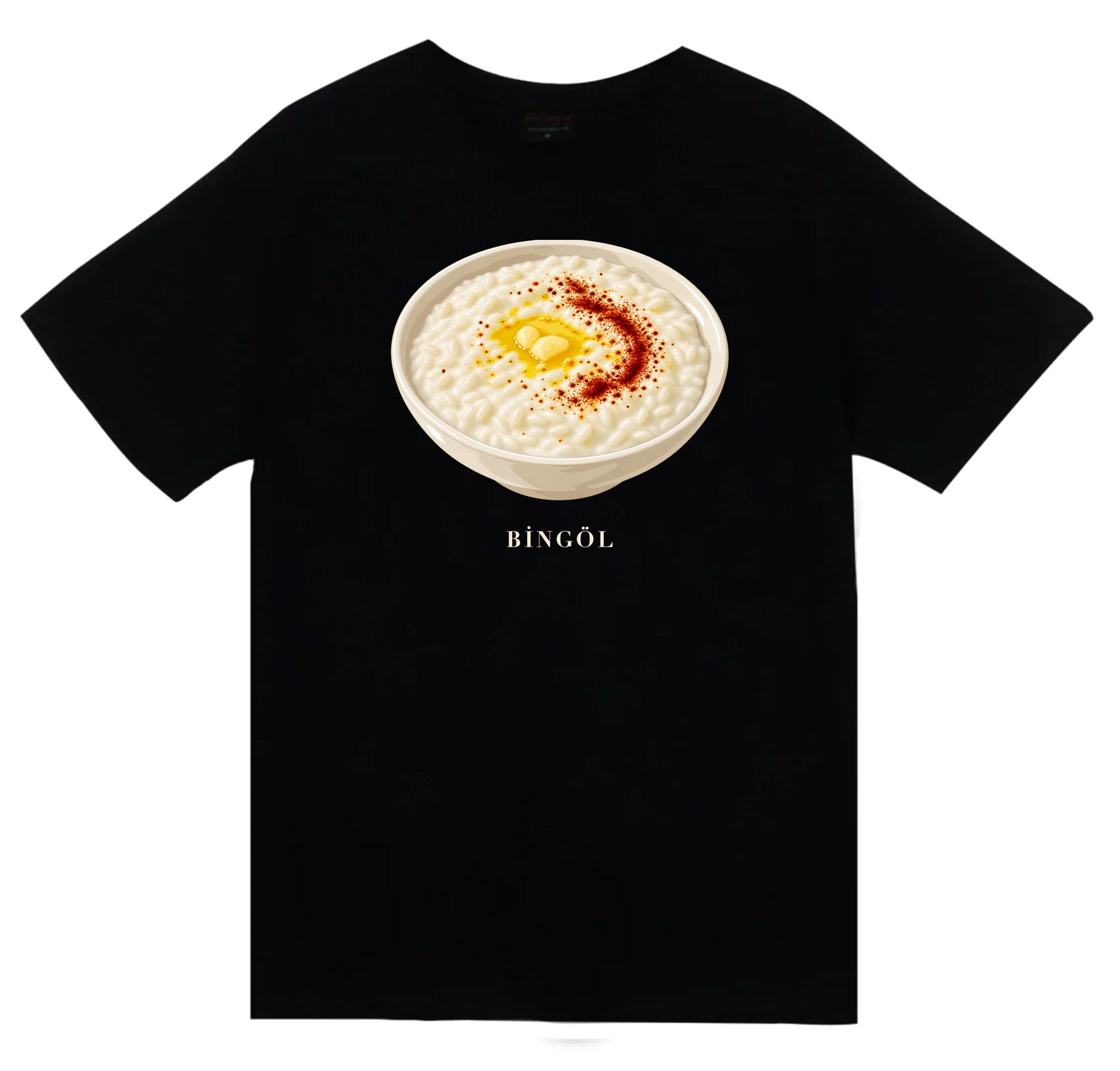 Bingöl Mastuva baskılı siyah t-shirt