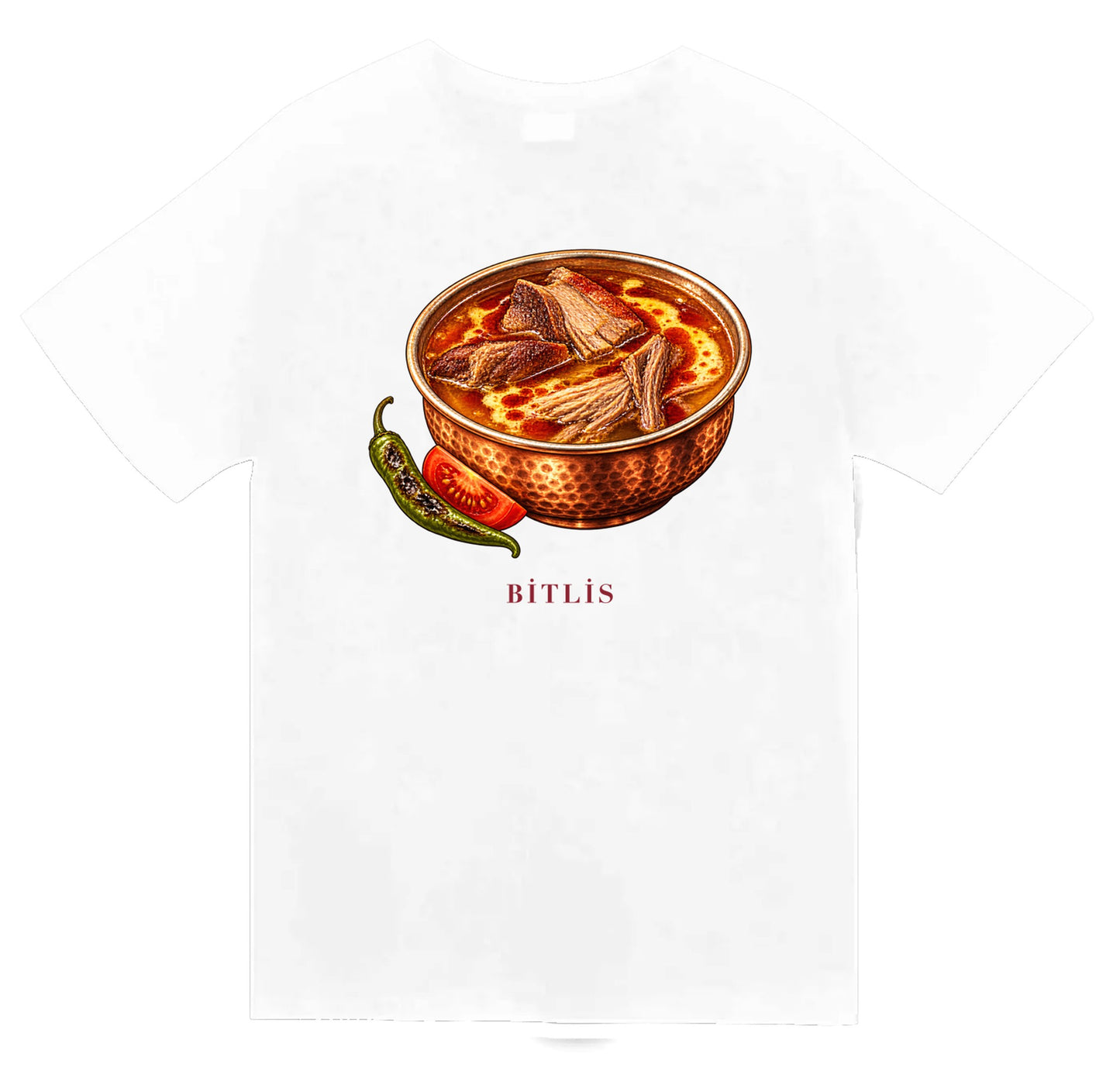 Bitlis Avşor baskılı beyaz t-shirt