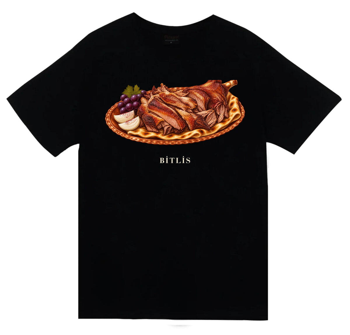 Bitlis Büryan Kebabı baskılı siyah t-shirt