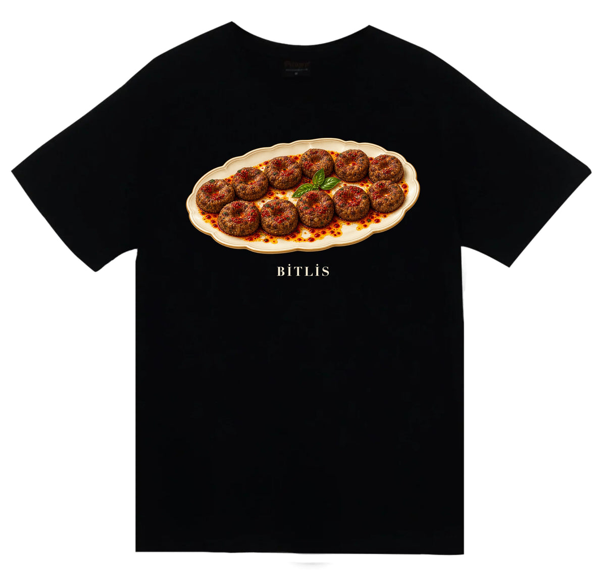 Bitlis Ciğer Taplaması baskılı siyah t-shirt