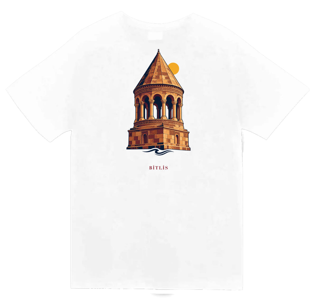 Bitlis Emir Bayındır Kümbeti baskılı beyaz t-shirt