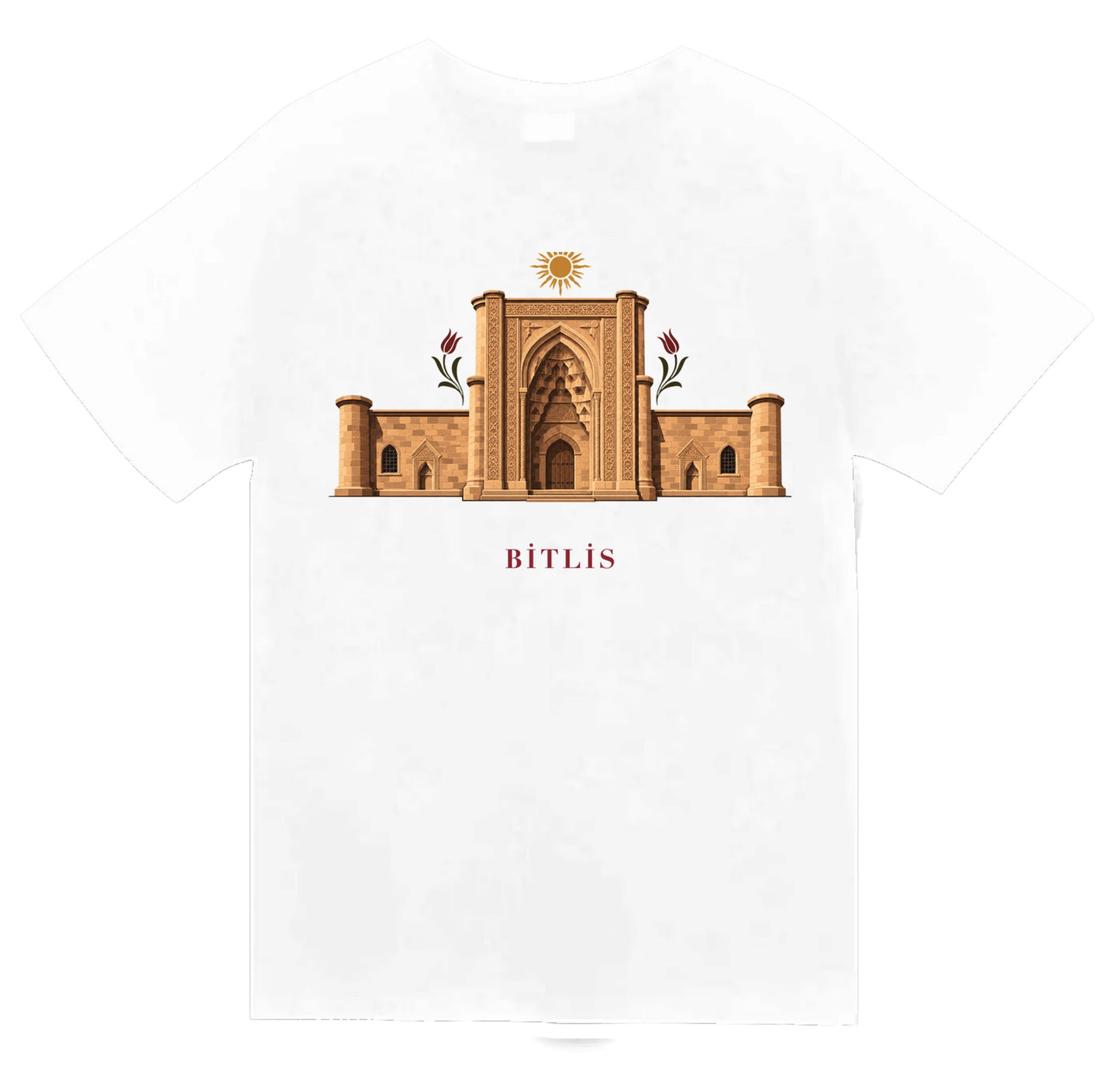 Bitlis İhlasiye Medresesi baskılı beyaz t-shirt