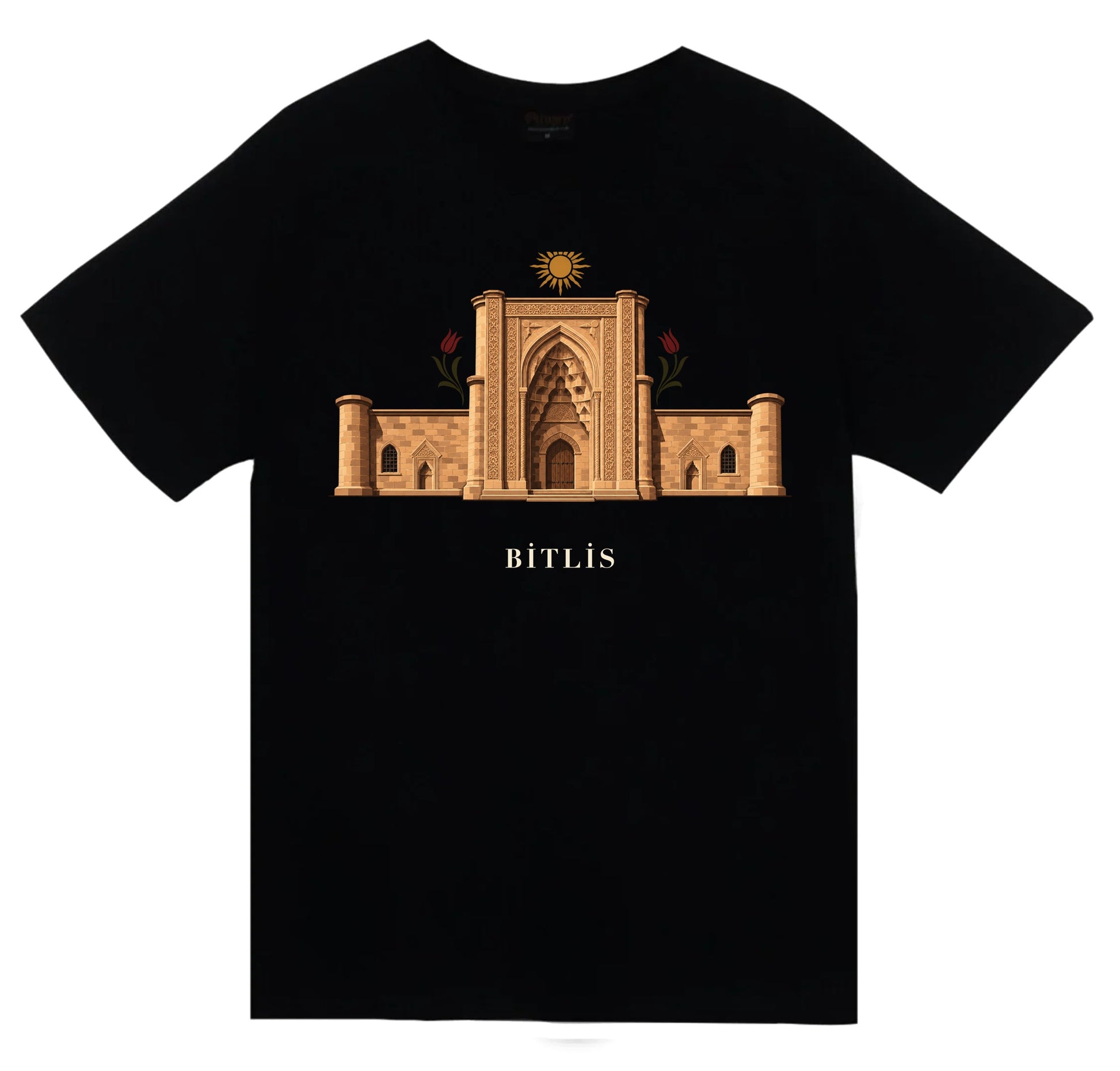 Bitlis İhlasiye Medresesi baskılı siyah t-shirt