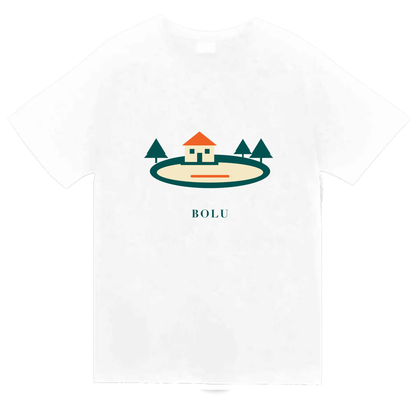 Bolu Gölcük Tabiat Parkı baskılı beyaz t-shirt