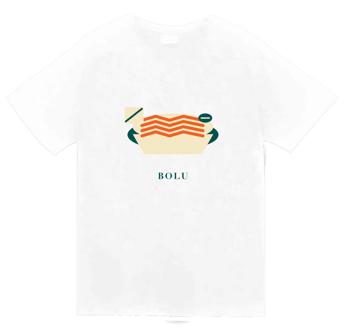 Bolu Keşli Cevizli Erişte baskılı beyaz t-shirt